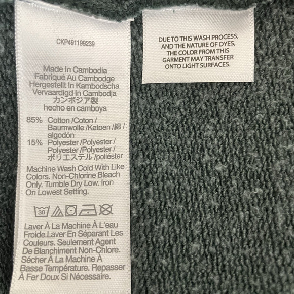 Madewell Long-Sleeve Funnel-Neck Sweatshirt Luxury Forest Large NT723 Athleisure - Picture 11 of 13